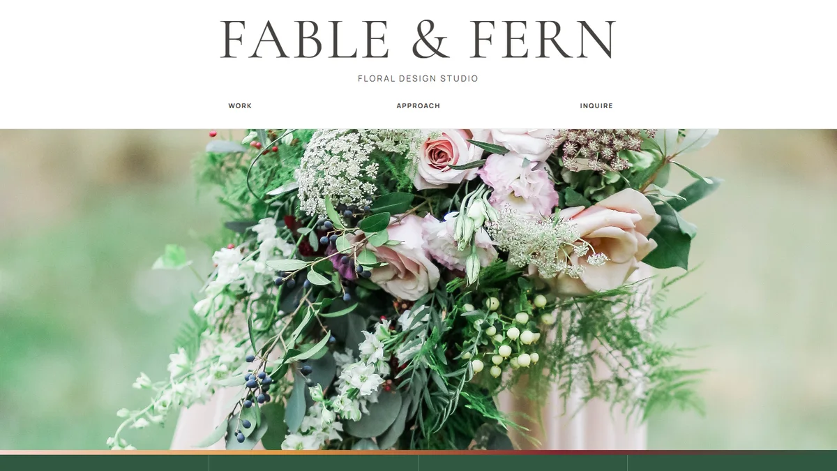 Fable and Fern homepage hero thumbnail